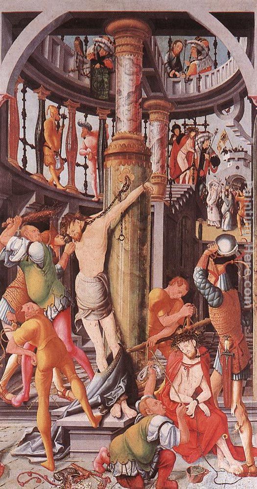 Flagellation of Christ painting - Jorg Ratgeb Flagellation of Christ art painting